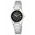 Citizen Women's Eco-Drive Stainless Steel Watch w/ Black Dial